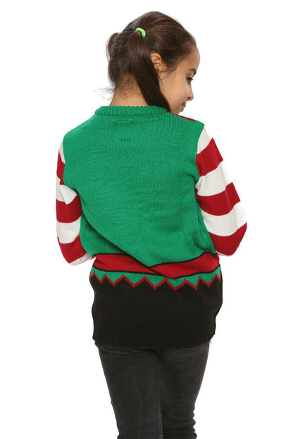 Unisex Kids Boys Girls Christmas Elf Ginger Santa Jumper Xmas Novelty Sweater
