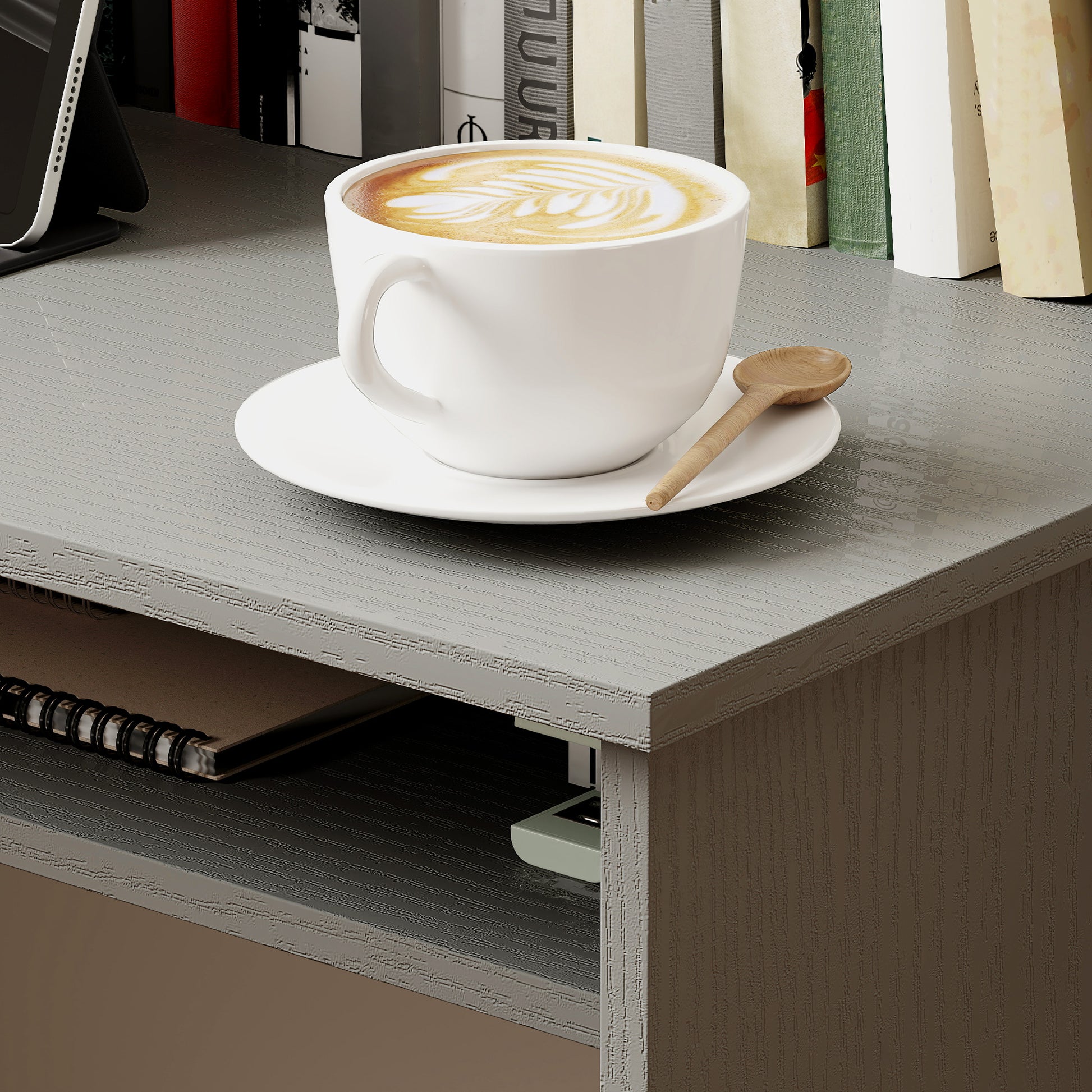 Writing Desk Laptop Table Workstation with Shelf Home Office