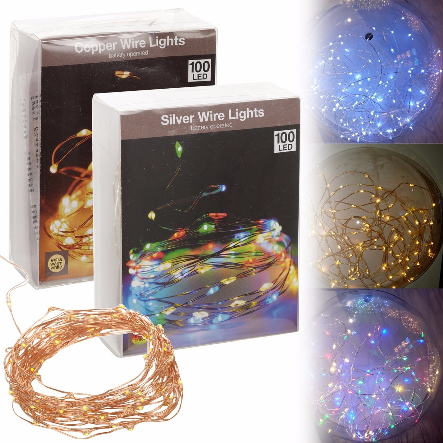 LED Wire Party Christmas Fairy Decoration Coloured 20/40/80/100 Lights String
