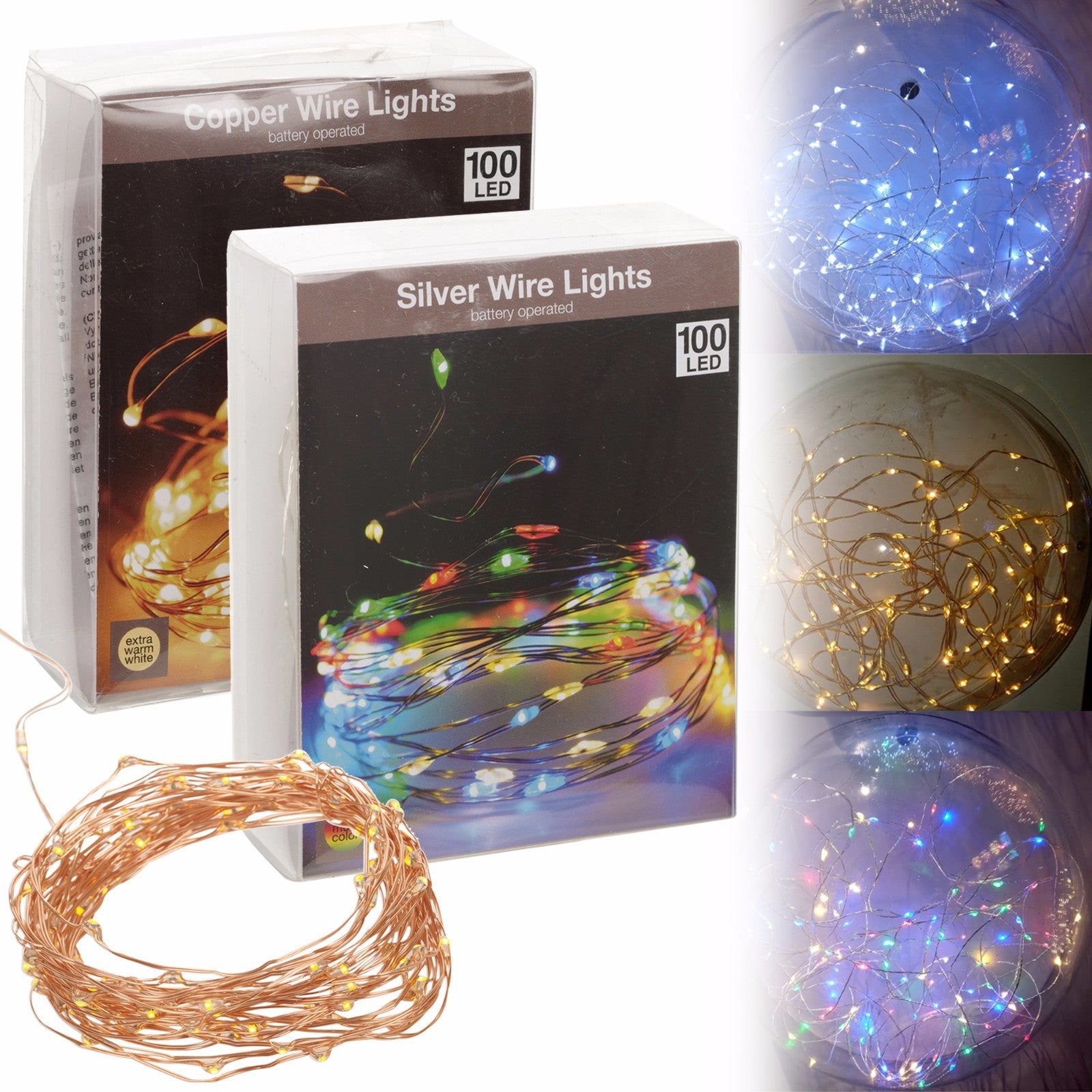 LED Wire Party Christmas Fairy Decoration Coloured 20/40/80/100 Lights String