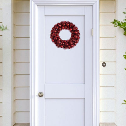 Christmas Wreath Tinsel Bauble Decorative Hanging Door Wall Winter Xmas D�Cor