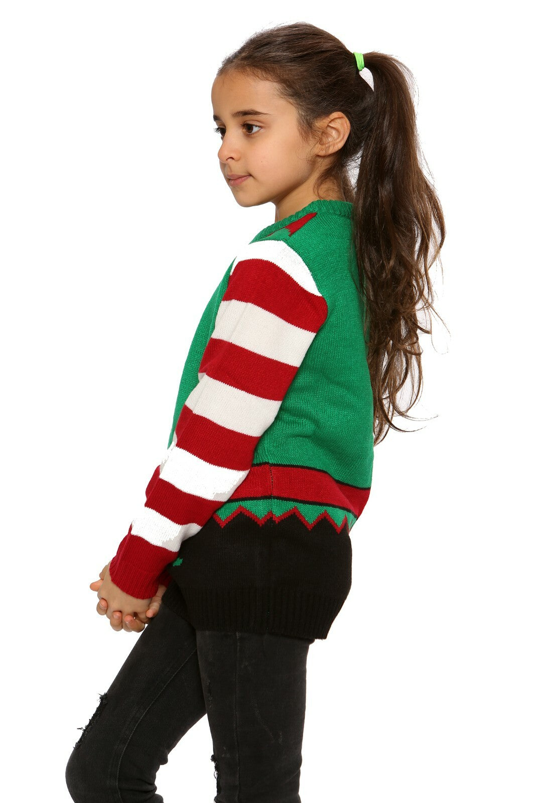Unisex Kids Boys Girls Christmas Elf Ginger Santa Jumper Xmas Novelty Sweater