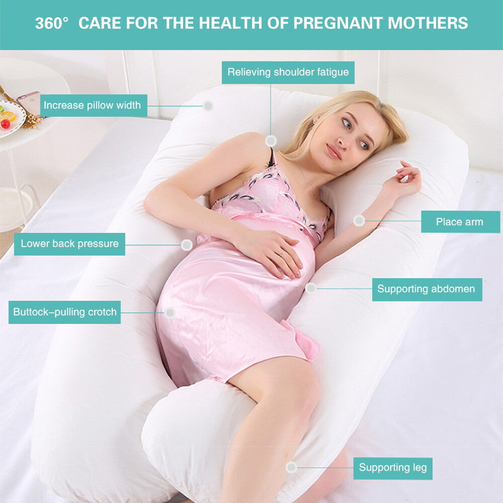 Pregnancy Pillow for Sleeping U Shaped Maternity Pillow Support for Back Hip Leg