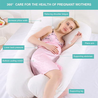 Pregnancy Pillow for Sleeping U Shaped Maternity Pillow Support for Back Hip Leg