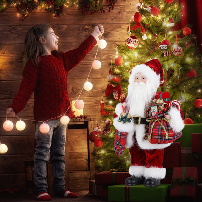 18" Christmas Santa Claus Figure Traditional Standing Xmas Father Home Decors