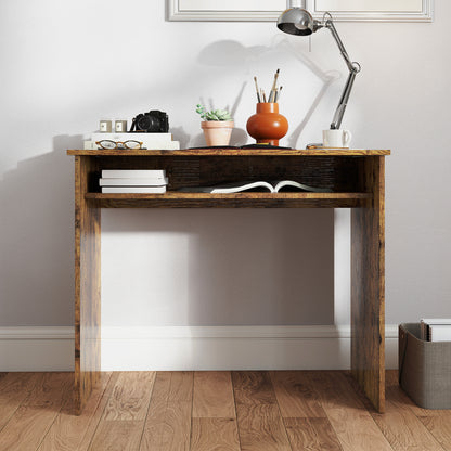 Writing Desk Laptop Table Workstation with Shelf Home Office