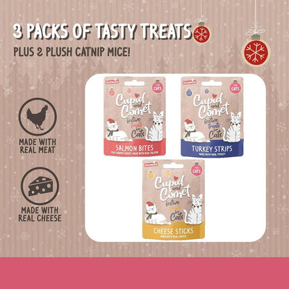 Rosewood Dog & Cat Christmas Stockings with Treats & Toys