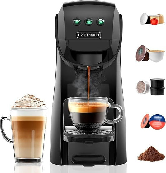 Warriors1 5-in-1 Coffee Machine 20Bar for Nespresso Dolce Gusto Lavazza Pods