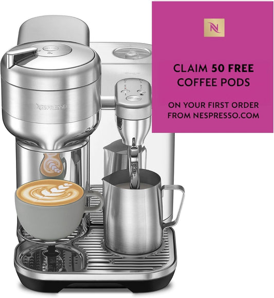 “Nespresso Vertuo Creatista Coffee Machine by Sage w/ Milk Frother Stainless