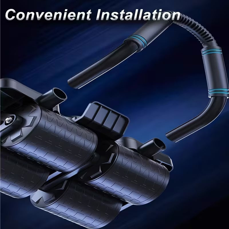 Upgraded Automatic Rebound Ab Wheel Roller with Elbow Support - Four-Wheel Core