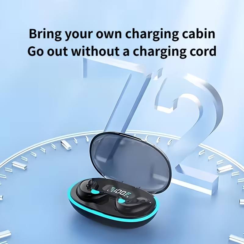 True Wireless Earbuds Bluetooth In-Ear Headphones w/ Digital LED Display & Long