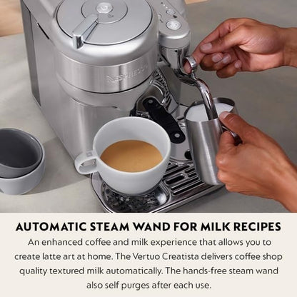 “Nespresso Vertuo Creatista Coffee Machine by Sage w/ Milk Frother Stainless