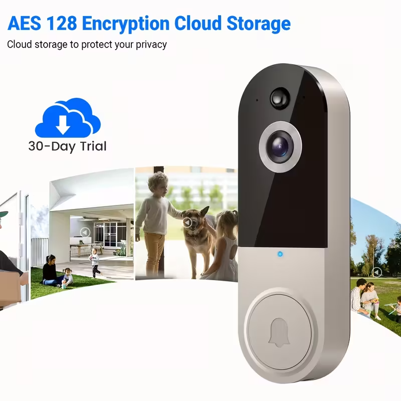2K Wireless Video Doorbell Camera AI Detection Battery Powered | Intercom Access