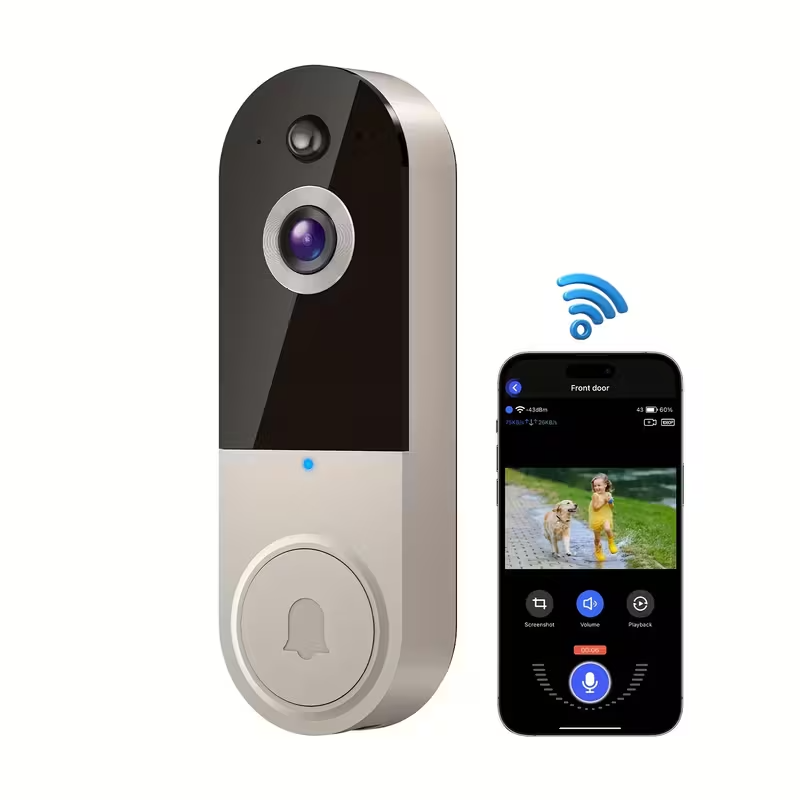 2K Wireless Video Doorbell Camera AI Detection Battery Powered | Intercom Access