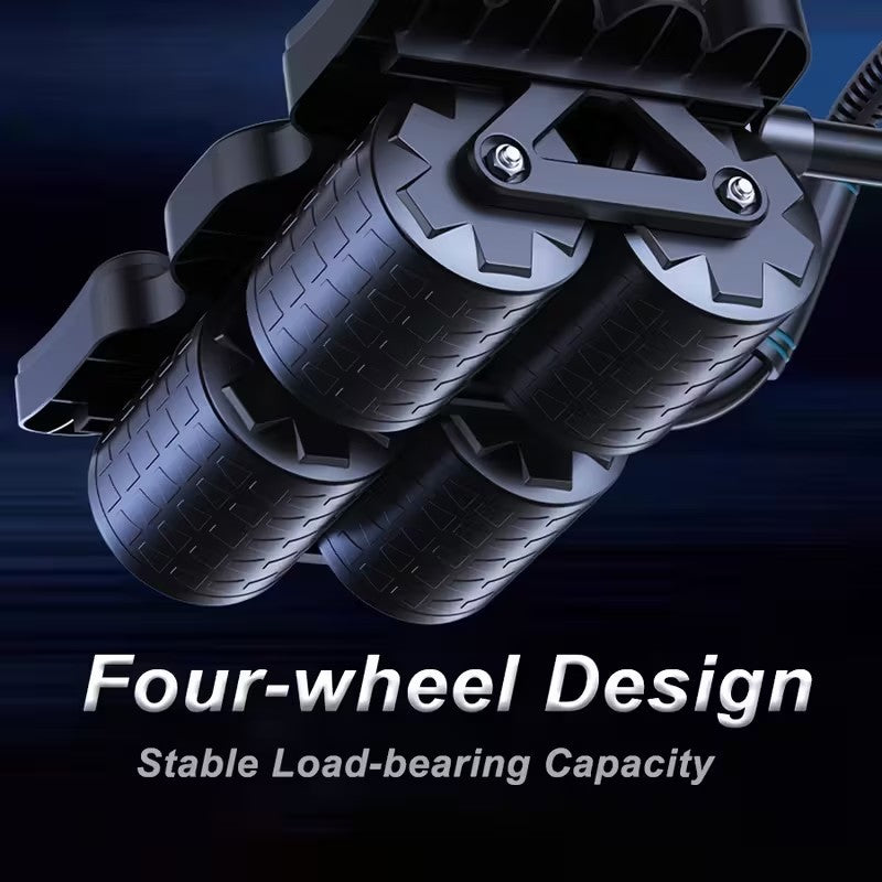 Upgraded Automatic Rebound Ab Wheel Roller with Elbow Support - Four-Wheel Core