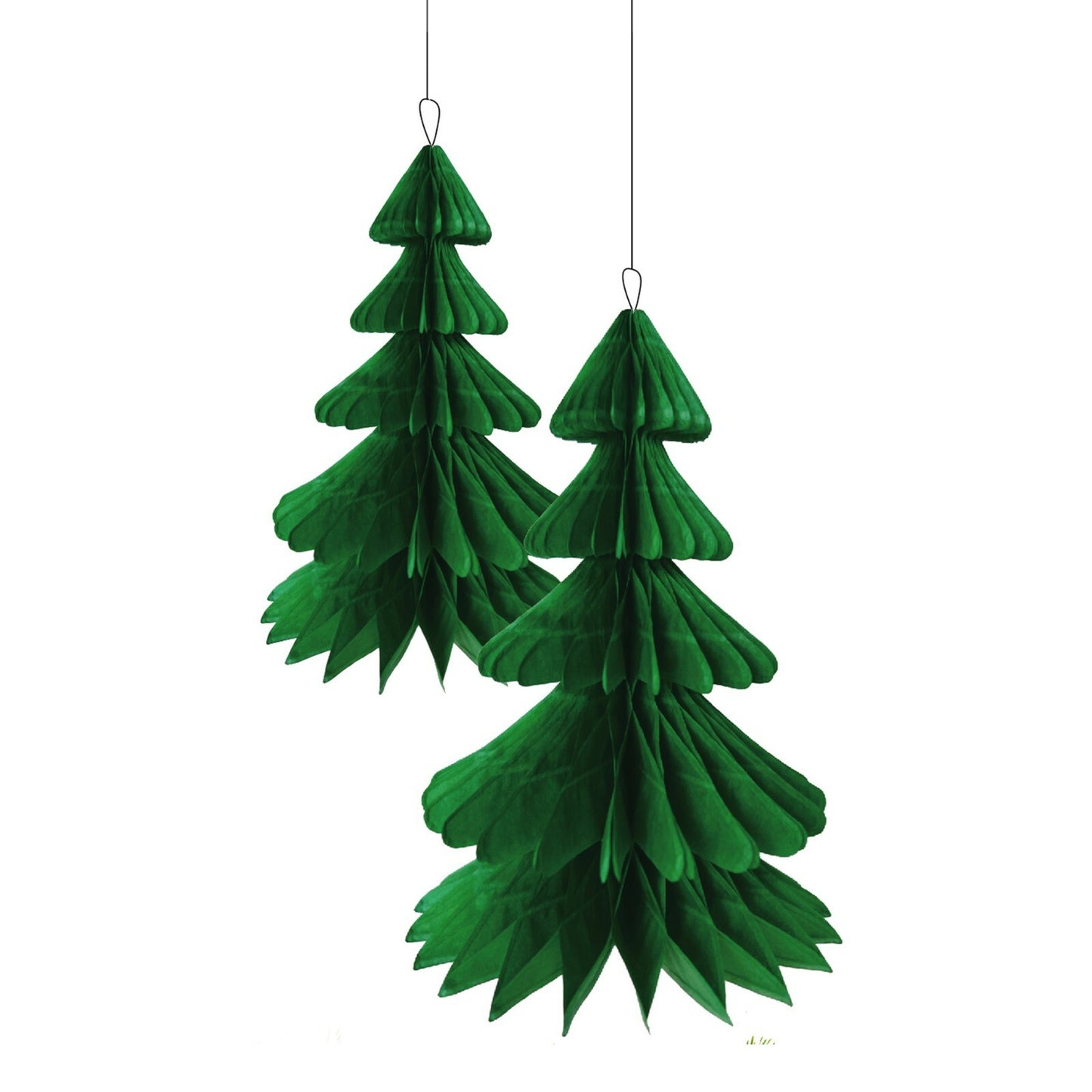 2 Decorative Christmas Honeycomb Christmas Tree Tissue Hanging Santa Party D?Cor