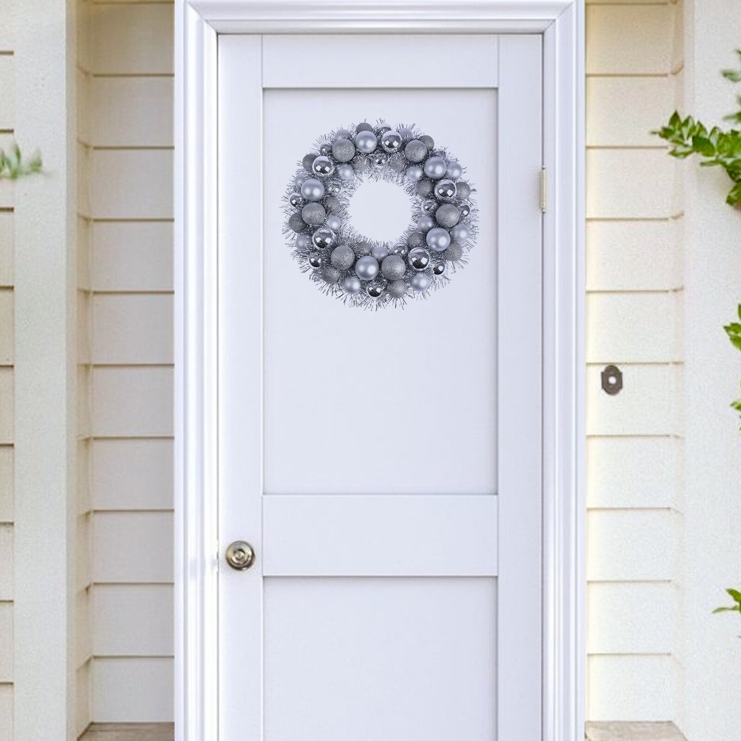 Christmas Wreath Tinsel Bauble Decorative Hanging Door Wall Winter Xmas D�Cor