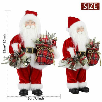 18" Christmas Santa Claus Figure Traditional Standing Xmas Father Home Decors