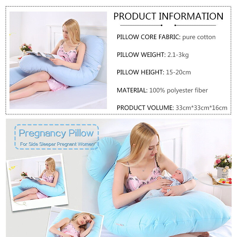Pregnancy Pillow for Sleeping U Shaped Maternity Pillow Support for Back Hip Leg