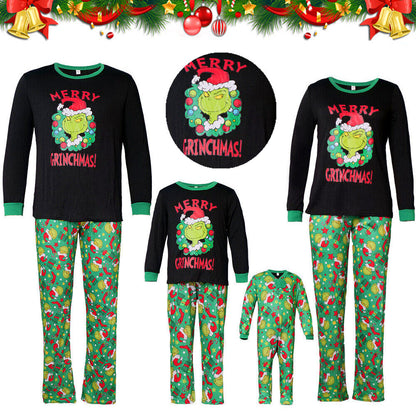 2025 Family Matching Christmas Pyjamas the Grinch Adult Kids Nightwear Pajamas