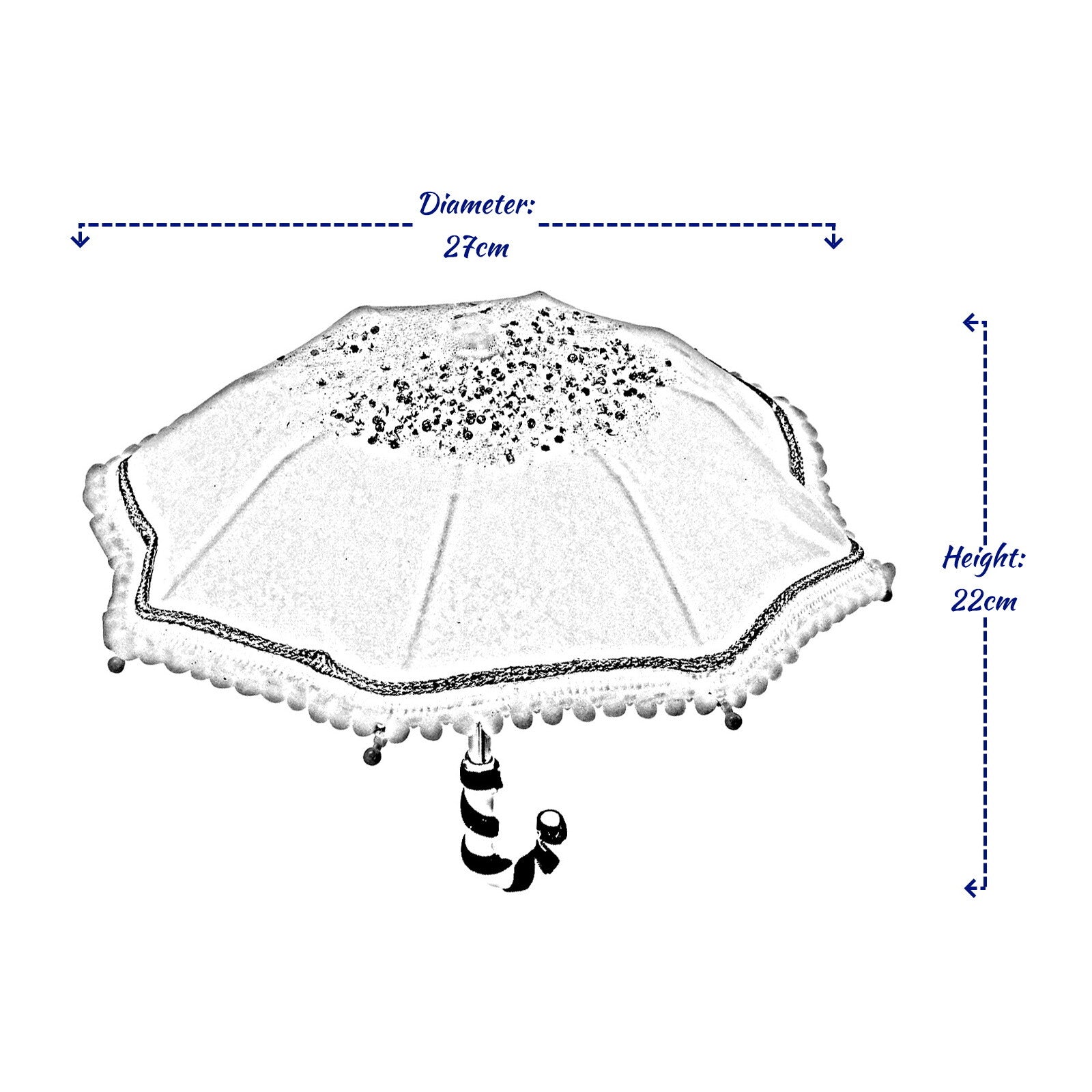 Christmas Tree Baubles Umbrella Hanging Decorations Mini Xmas Ornament Gift