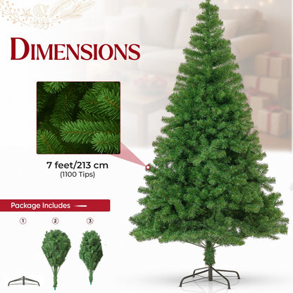 Christmas Tree Artificial Xmas Home Décor & Metal Stand 5Ft 6Ft 7Ft 8Ft Xmas