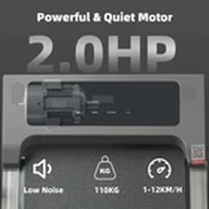 12Km/H Walking Pad Treadmill under Desk Treadmill with Incline & Holder & Remote