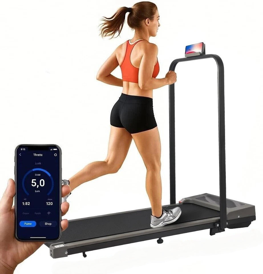 12Km/H Walking Pad Treadmill under Desk Treadmill with Incline & Holder & Remote
