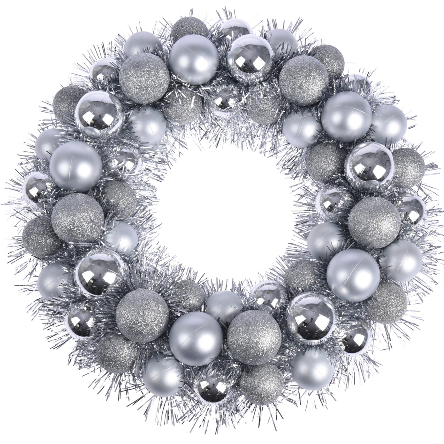 Christmas Wreath Tinsel Bauble Decorative Hanging Door Wall Winter Xmas D�Cor
