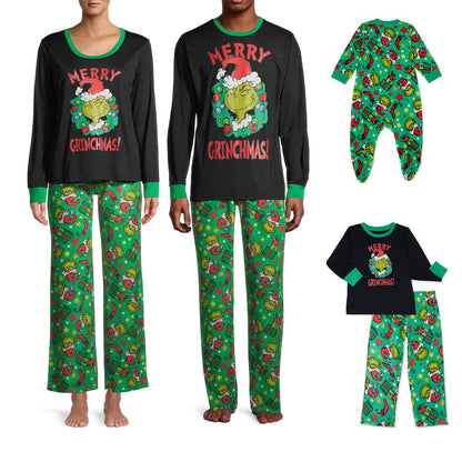 2025 Family Matching Christmas Pyjamas the Grinch Adult Kids Nightwear Pajamas