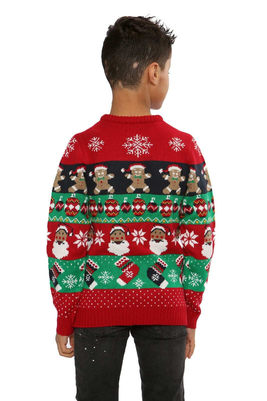 Unisex Kids Boys Girls Christmas Elf Ginger Santa Jumper Xmas Novelty Sweater