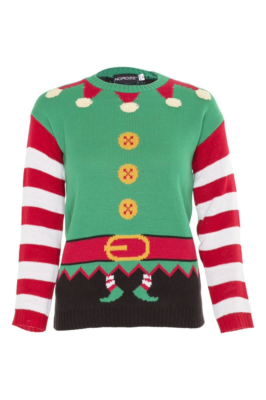 Unisex Kids Boys Girls Christmas Elf Ginger Santa Jumper Xmas Novelty Sweater