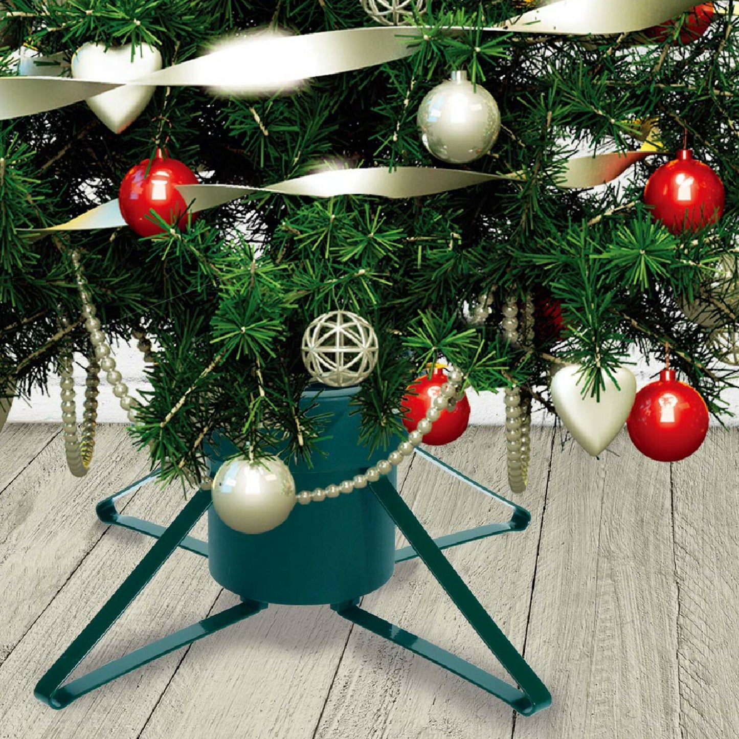 Metal Christmas Tree Stand Holder Traditional Xmas Heavy Duty Clamp Pot Base