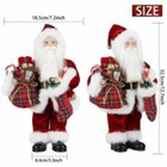 18" Christmas Santa Claus Figure Traditional Standing Xmas Father Home Decors