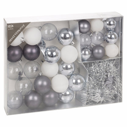 33 Pcs Christmas Tree Decoration Baubles Set Xmas Shatterproof Balls Ornaments
