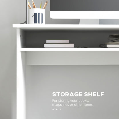 Writing Desk Laptop Table Workstation with Shelf Home Office