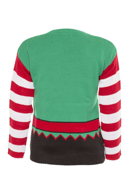Unisex Kids Boys Girls Christmas Elf Ginger Santa Jumper Xmas Novelty Sweater