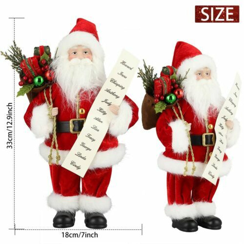 18" Christmas Santa Claus Figure Traditional Standing Xmas Father Home Decors