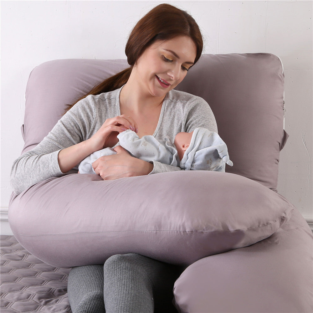 Pregnancy Pillow for Sleeping U Shaped Maternity Pillow Support for Back Hip Leg