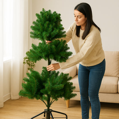 Christmas Tree Artificial Xmas Home Décor & Metal Stand 5Ft 6Ft 7Ft 8Ft Xmas