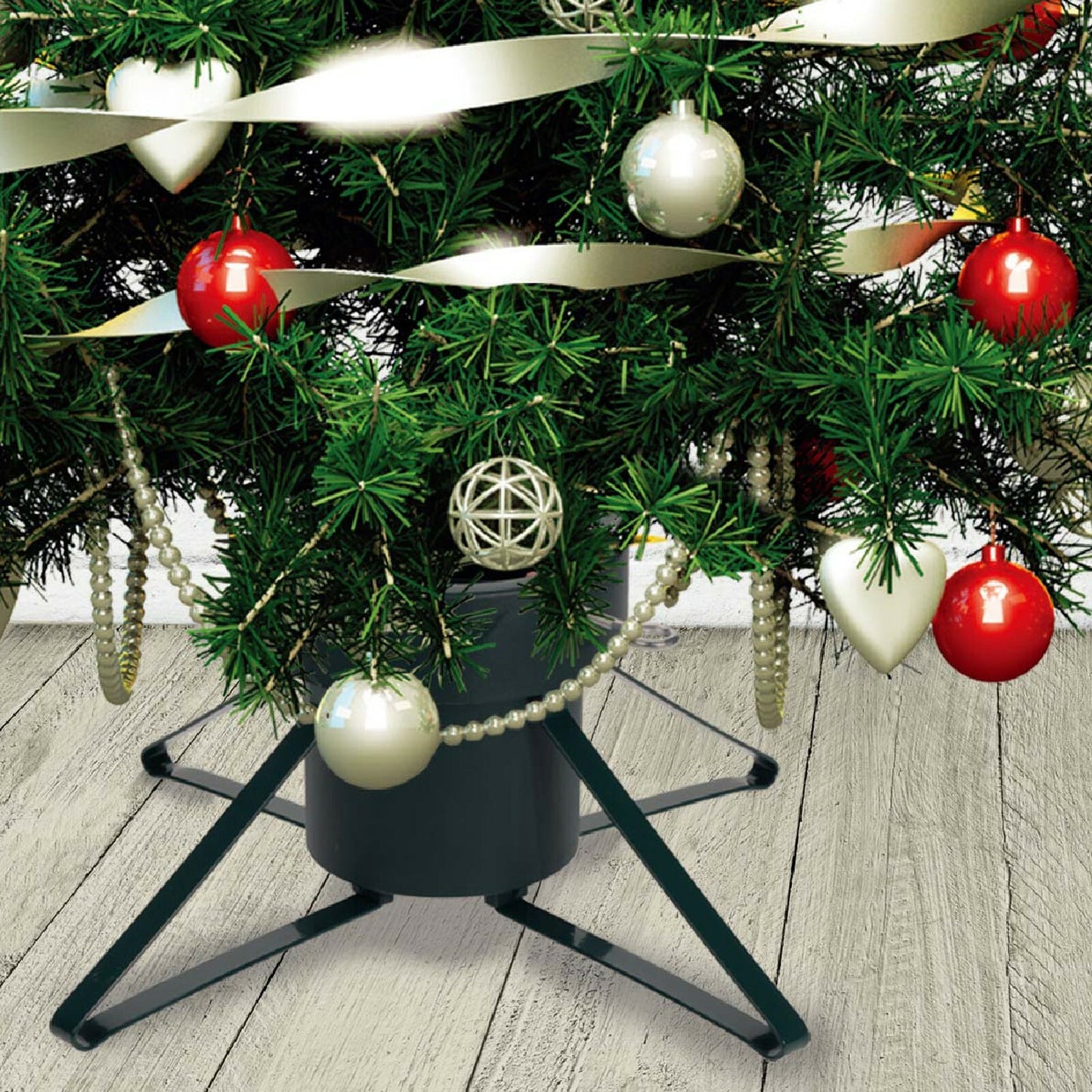 Metal Christmas Tree Stand Holder Traditional Xmas Heavy Duty Clamp Pot Base