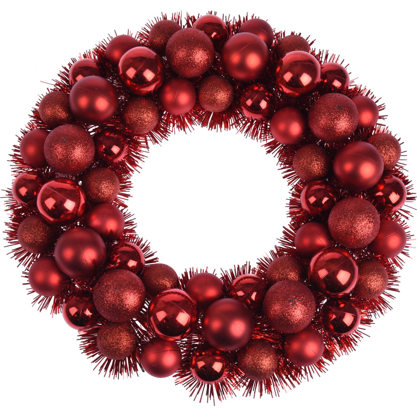 Christmas Wreath Tinsel Bauble Decorative Hanging Door Wall Winter Xmas D�Cor