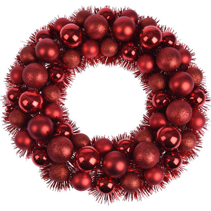 Christmas Wreath Tinsel Bauble Decorative Hanging Door Wall Winter Xmas D�Cor