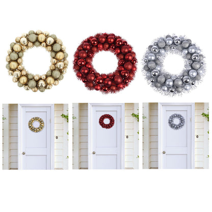 Christmas Wreath Tinsel Bauble Decorative Hanging Door Wall Winter Xmas D�Cor