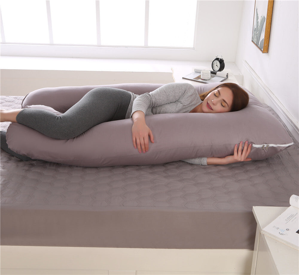 Pregnancy Pillow for Sleeping U Shaped Maternity Pillow Support for Back Hip Leg