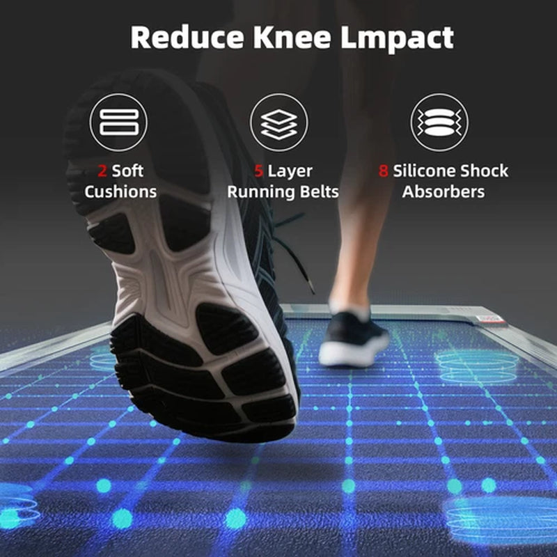 12Km/H Walking Pad Treadmill under Desk Treadmill with Incline & Holder & Remote