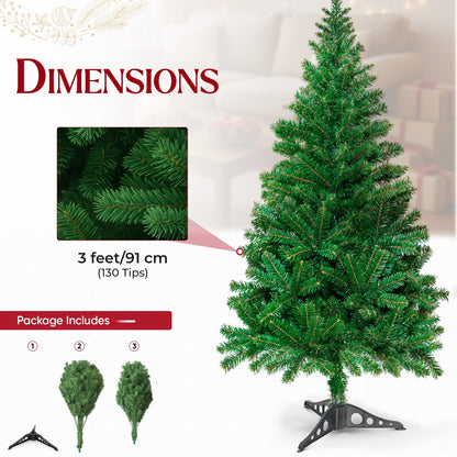 Christmas Tree Artificial Xmas Home Décor & Metal Stand 5Ft 6Ft 7Ft 8Ft Xmas